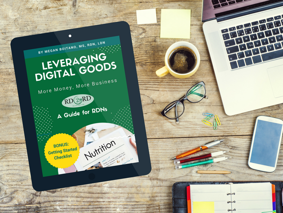 guide for dietitian to sell digital products for passive income