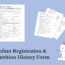 page preview of infant registration form