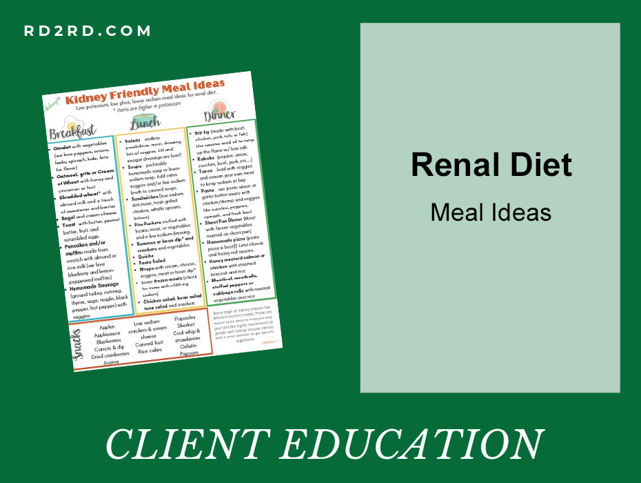 Renal diet meal ideas