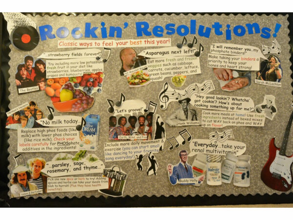 January Rockin' Resolutions Dialysis Bulletin Board