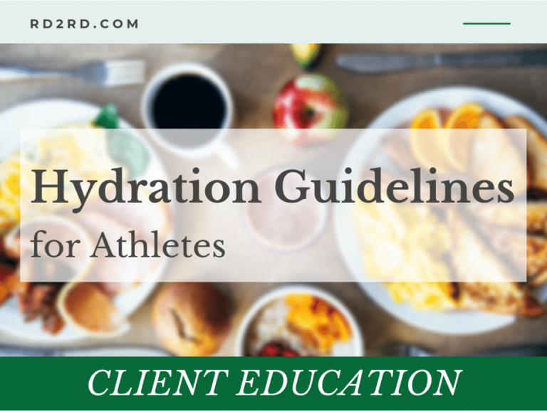 Hydration Guidelines for Athletes - Well Resourced Dietitian