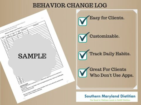 Behavior Change Log - Well Resourced Dietitian