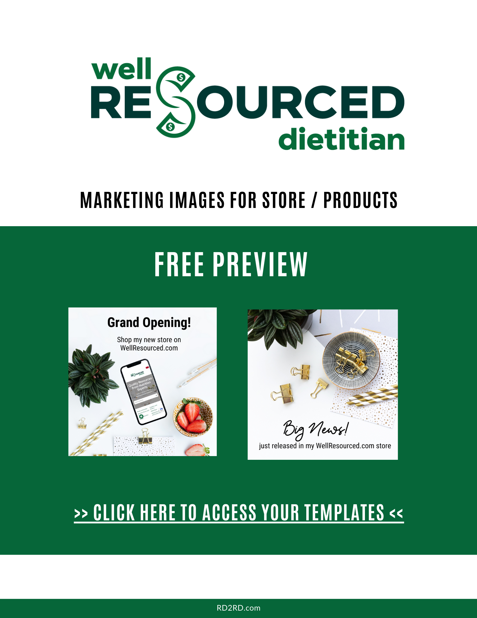 preview images of vendor marketing promotional graphics