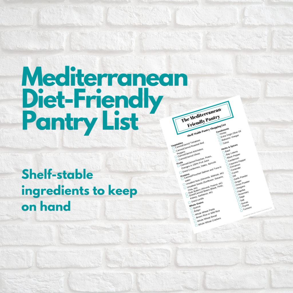 Mediterranean-Friendly Pantry Shopping List - Well Resourced Dietitian