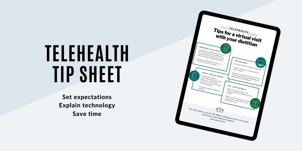 content preview of telehealth tip sheet