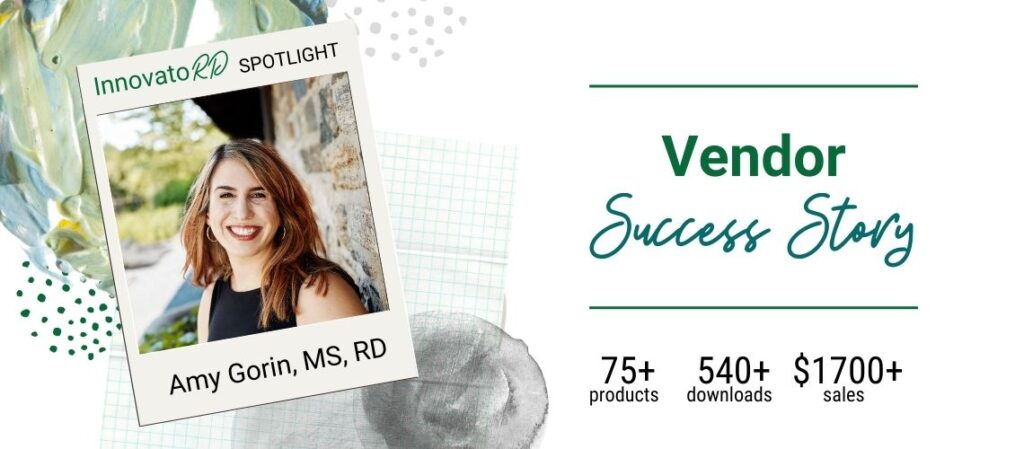 picture of amy gorin successful vendor and sales statistics