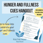 page preview of hunger and fullness cues handout