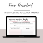 page image of reframing meals handout on laptop screen