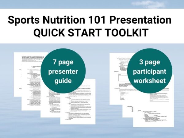 page images from sports nutrition 101 presentation outline