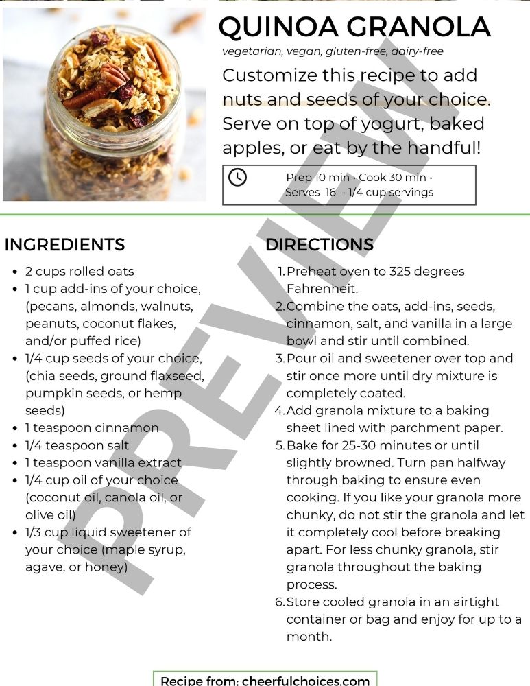page preview from customizing recipes ebook