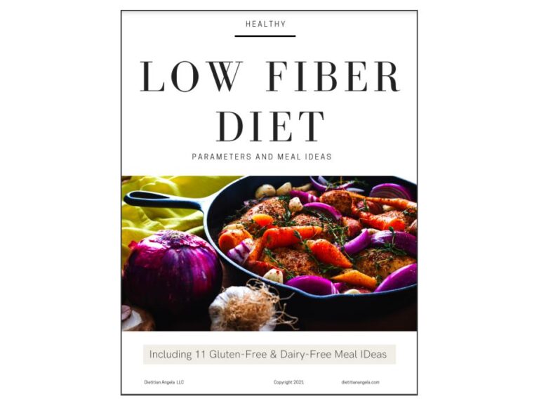 Low Fiber Diet with Gluten & Dairy Free Meal Ideas Well Resourced