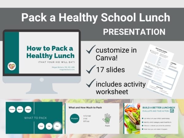 slide previews how to pack a healthy lunch