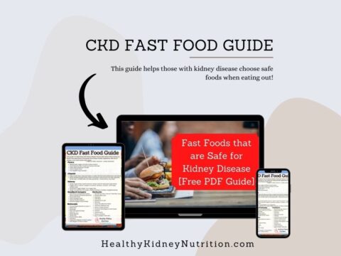 CKD Fast Food Guide - Well Resourced Dietitian
