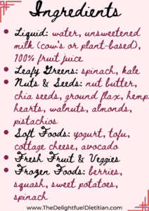 Ingredients List