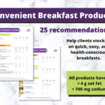 Content preview of Convenient Breakfast products.