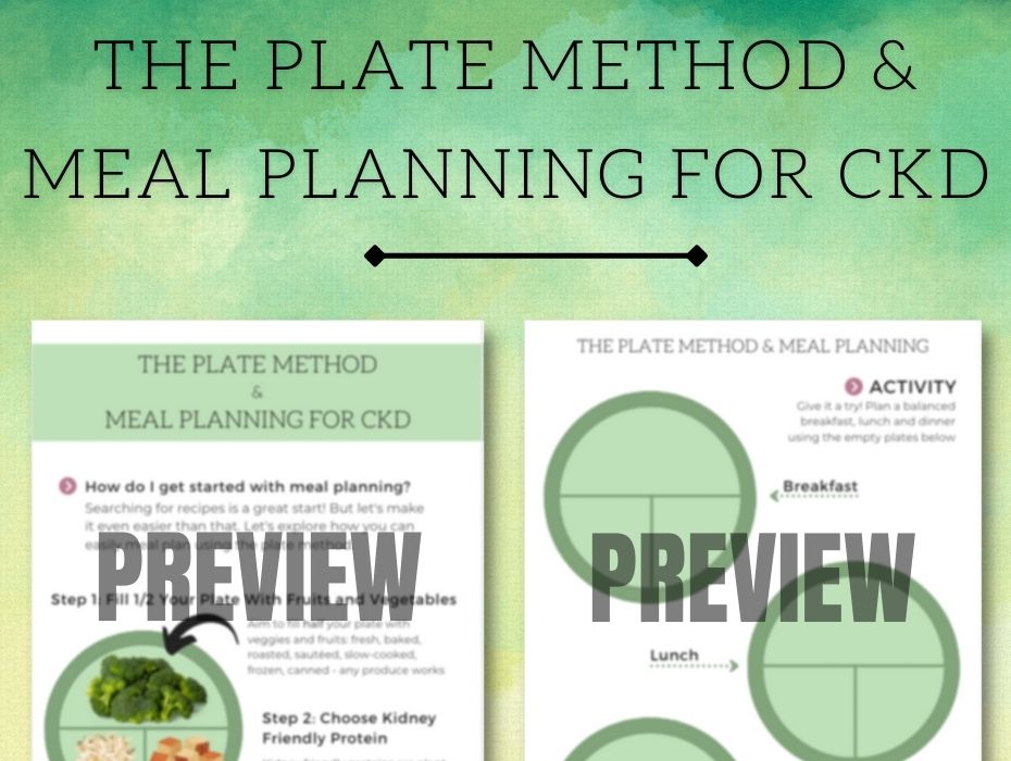 Plate Method & Meal Planning for Chronic Kidney Disease Well