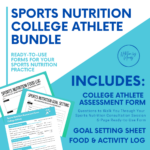 content preview for college athlete sports nutrition bundle
