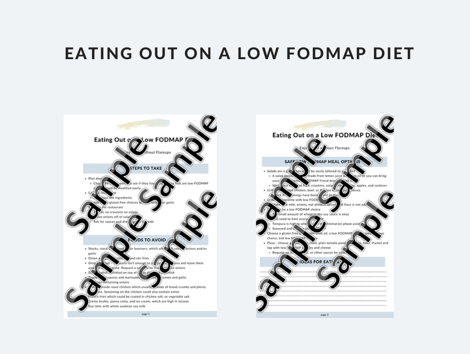 Eating Out Guide for the Low FODMAP Diet Well Resourced Dietitian