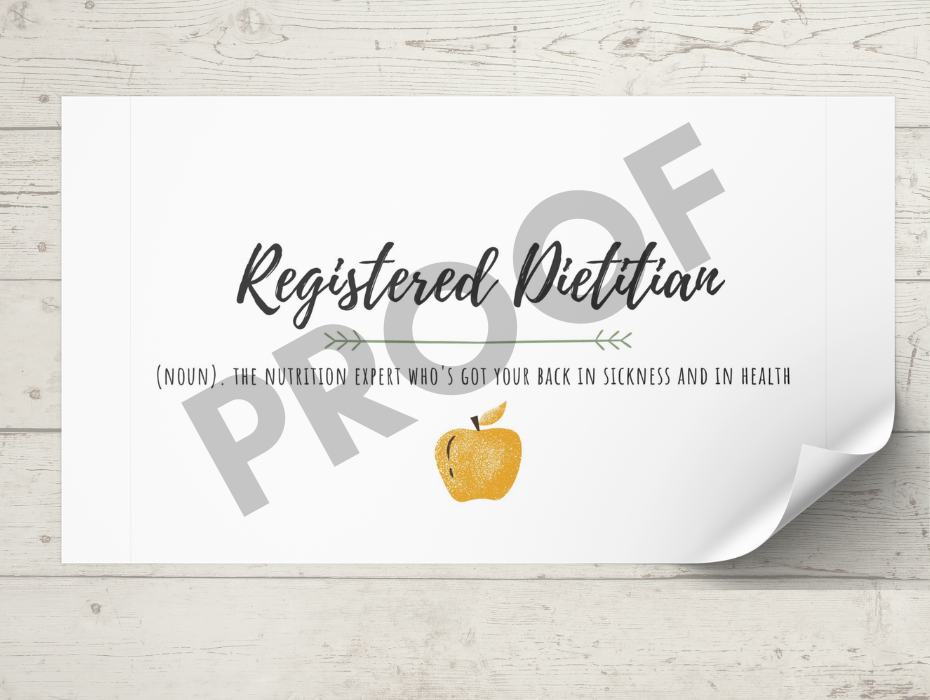 Free RD Definition Sticker Well Resourced Dietitian