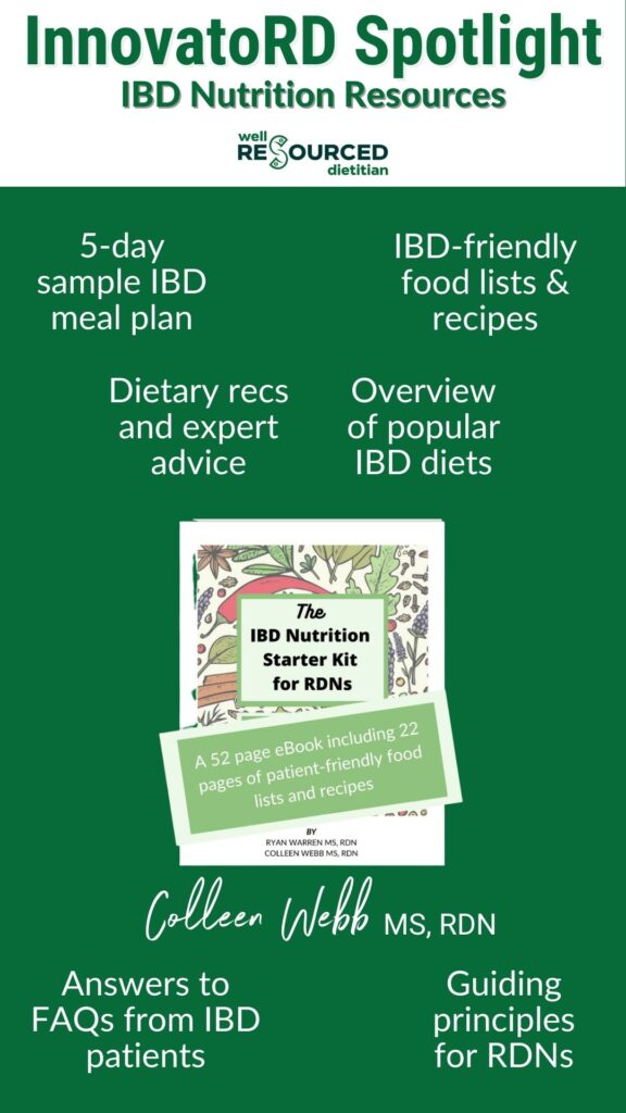 components of the IBD nutrition starter kit for dietitians