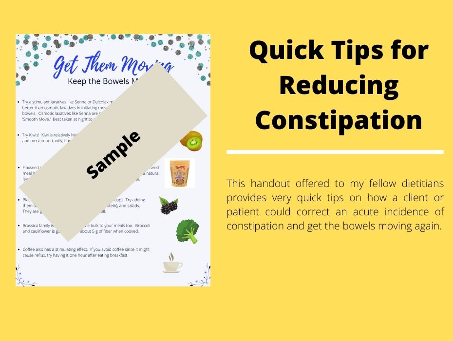 Get the Bowels Moving Help Relieve Temporary Constipation Handout