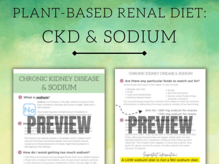 Chronic Kidney Disease & Sodium - Well Resourced Dietitian