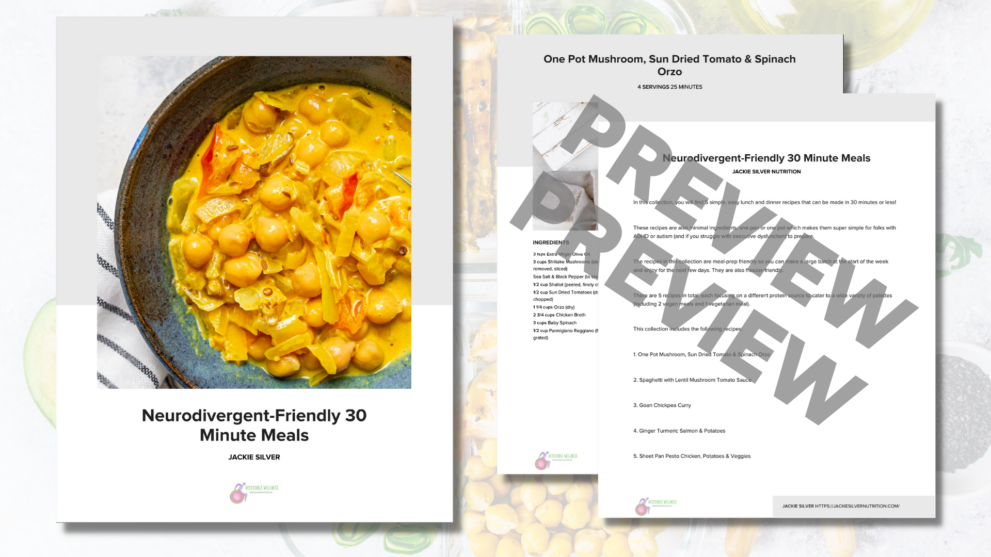 Content preview of Neurodivergent-Friendly 30 Minute Meals.