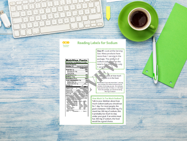 Simple Sodium Nutrition Label Handout Well Resourced Dietitian