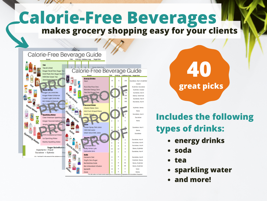 CalorieFree Beverages Well Resourced Dietitian