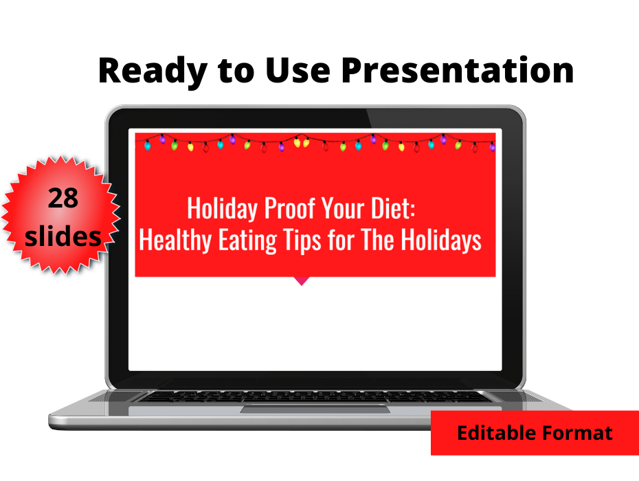 Slide preview of Holiday Eating presentation.