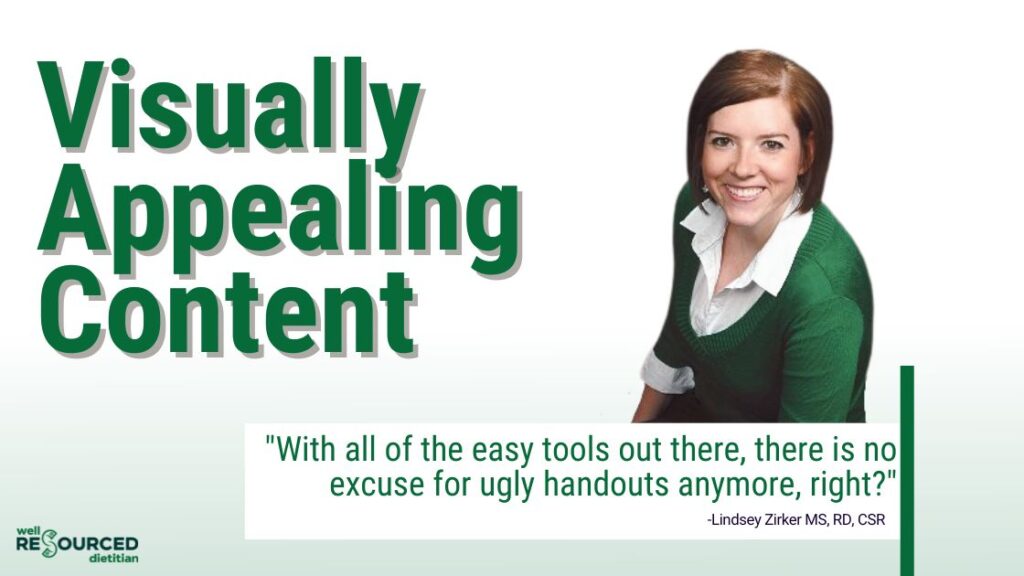 lindsey shares that visually appealing content is key strategy for success