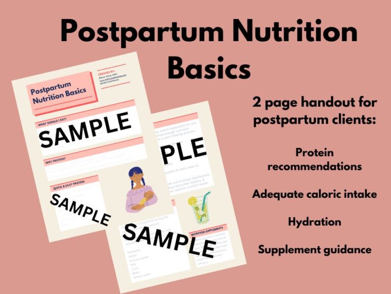 Postpartum Nutrition Basics - Well Resourced Dietitian