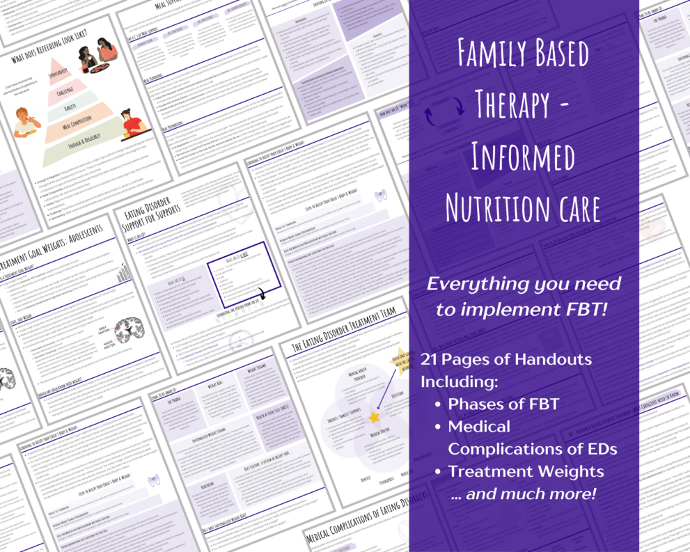 Family Based Therapy (FBT) Informed Nutrition Care Bundle Well