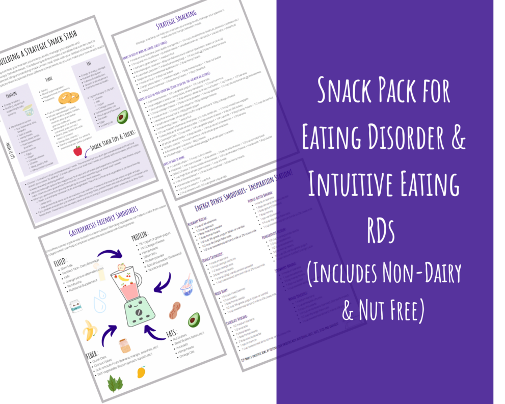 Snack Pack for Eating Disorder & Intuitive Eating RDs (Includes Non