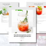 Page previews from The Ultimate Hydration Guide mocktail recipe book.