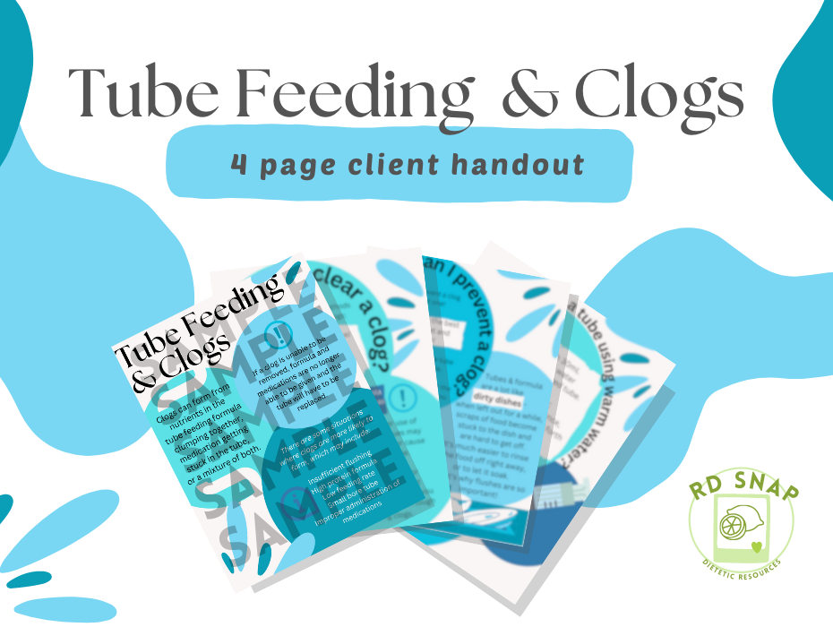 Tube Feeding & Clogs Well Resourced Dietitian