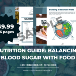 Page previews from Balancing Blood Sugar with Food Nutrition Guide.