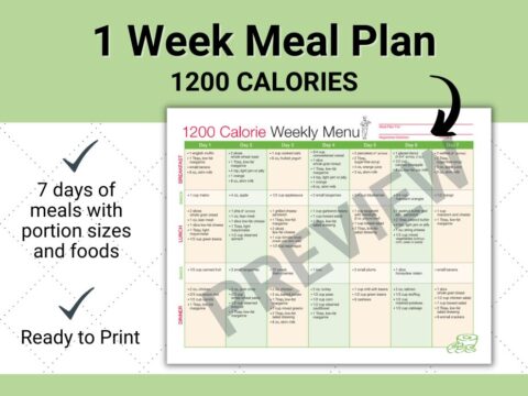 The Best 1200 Calorie 7 Day Meal Plan
