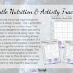 Page previews of Gentle Nutrition and Activity tracker.