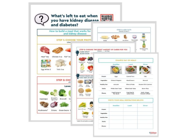 Diabetes & Kidney Friendly Meals Handout - Well Resourced Dietitian