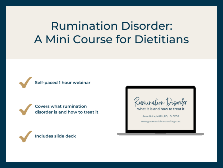 Rumination Disorder A Mini Course for Dietitians Well Resourced