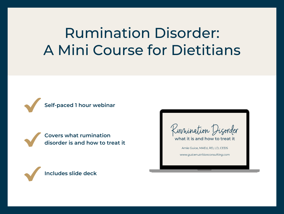 Rumination Disorder A Mini Course for Dietitians Well Resourced