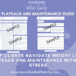 Page previews of Plateaus and Maintenance Guide for Weight Loss
