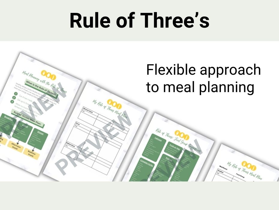 page preview of rule of three's handout