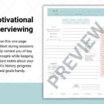 Page preview of Motivational Interviewing Client Session Worksheet.