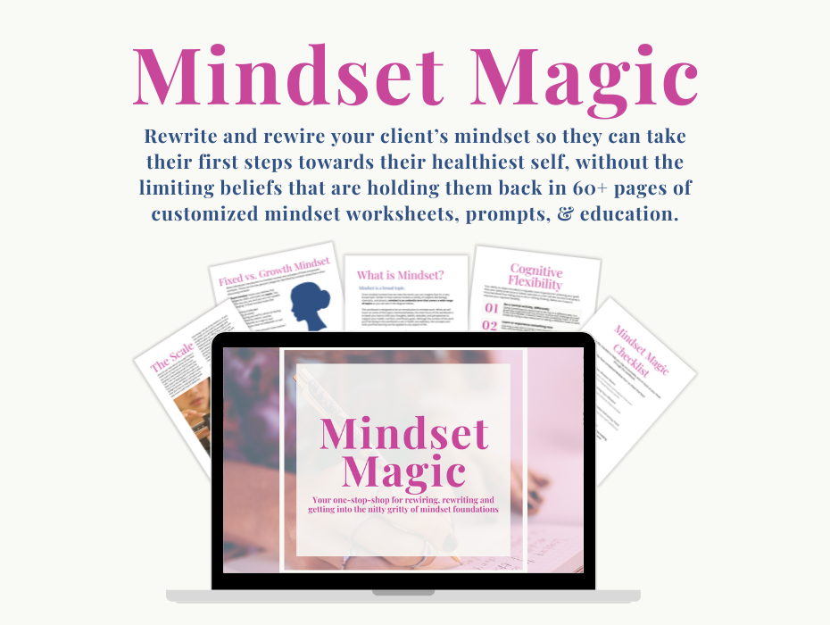 Page previews of mindset magic workbook
