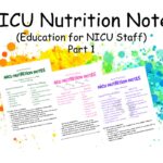 Page previews of NICU Nutrition Notes for staff education part 1.