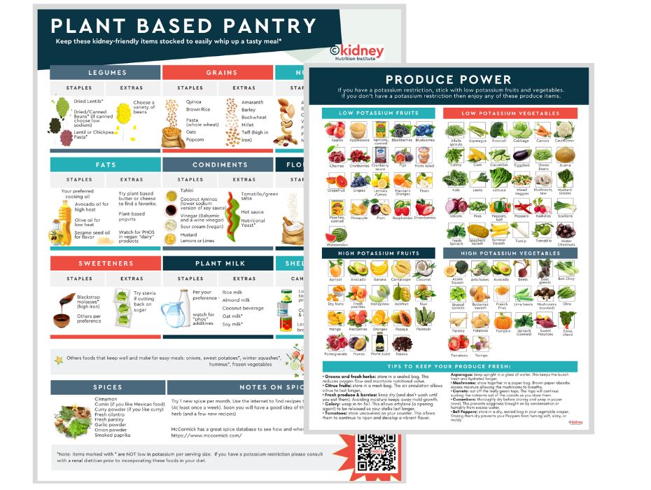 page preview of plant-based pantry for CKD handout