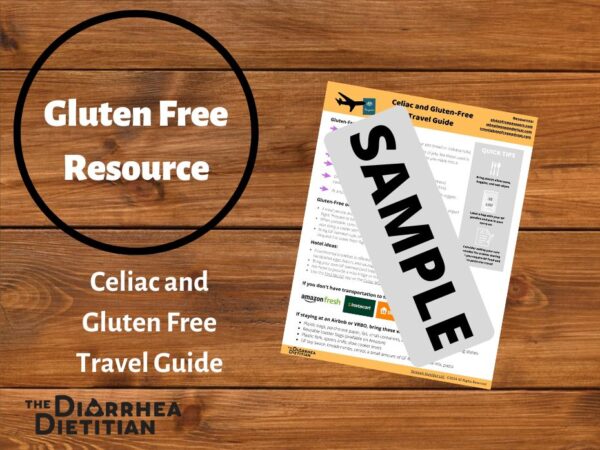 Gontent preview of Celiac Disease travel guide.
