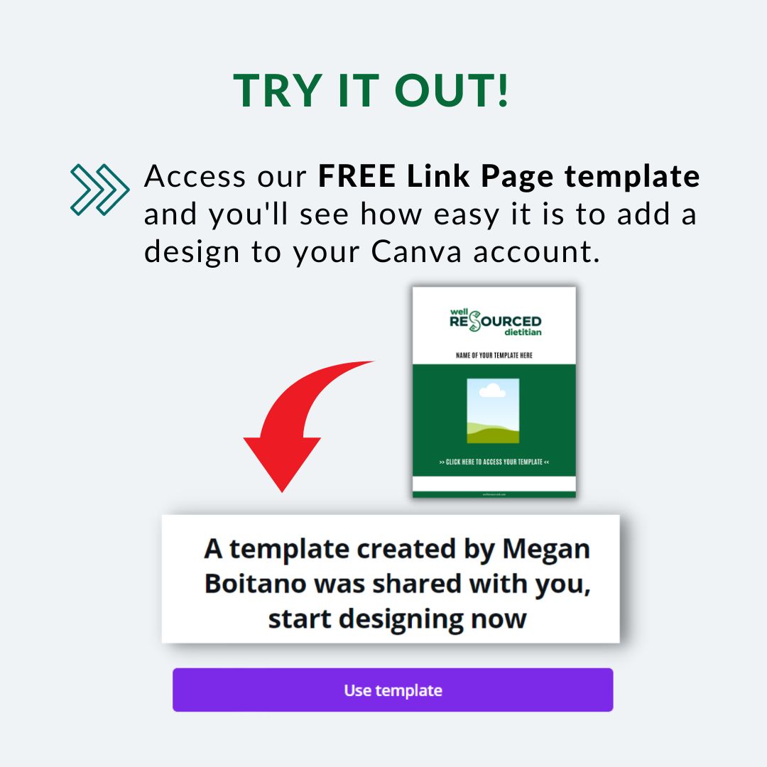 pare preview image of link page template access link
